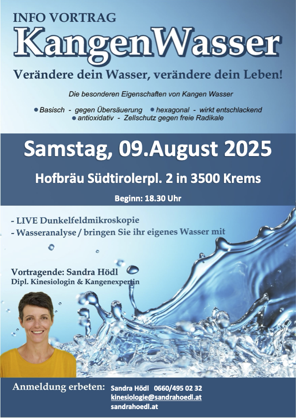 Kangen Wasser Vortrag in Krems