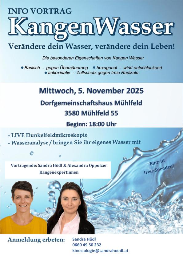 Kangen Wasser Vortrag mit Sandra Hödl